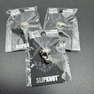 Suicide Squad Slipknot Skull Pewter Pin Badge DC Comics Monogram Lot of 3